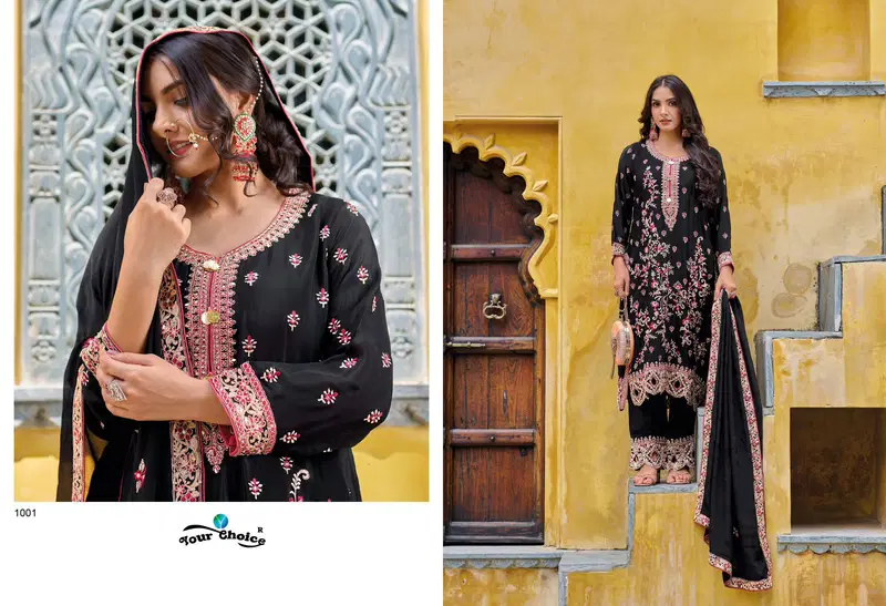 Bin Saeed By Your Choice Semi pure Chinon Wedding Readymade Suits Wholesale Price In Surat